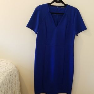 Royal Blue short sleeve dress. NEVER been worn